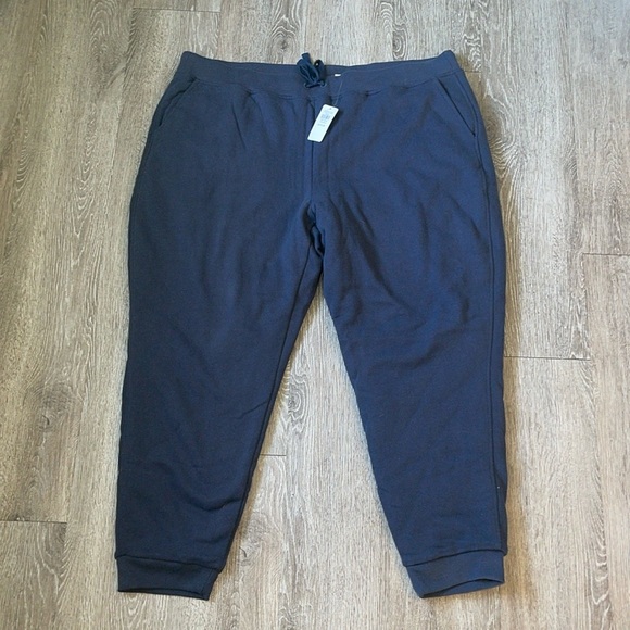 New nwt LL Bean 1912 Sherpa Lined Lounge Sweat Pants xxl Blue Jogger Fleece - Picture 1 of 6